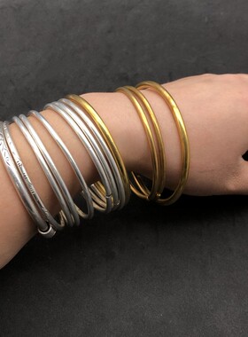 苗银手镯纯手工雕花镯子