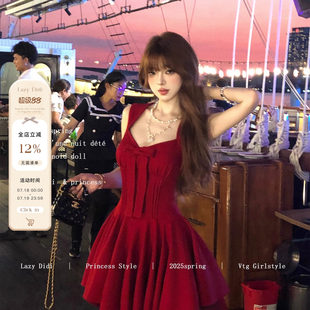 收腰洋装 四米裙摆公主裙蝴蝶结千金感无袖 Didi玫瑰人生 Lazy