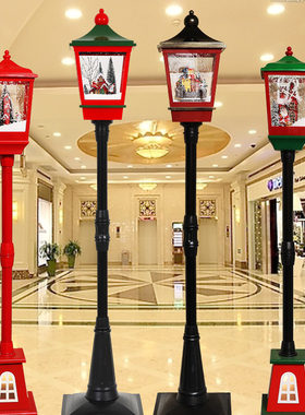 圣诞节礼品音乐飘雪灯商场橱窗酒店家用客厅场景布置下雪装饰摆件