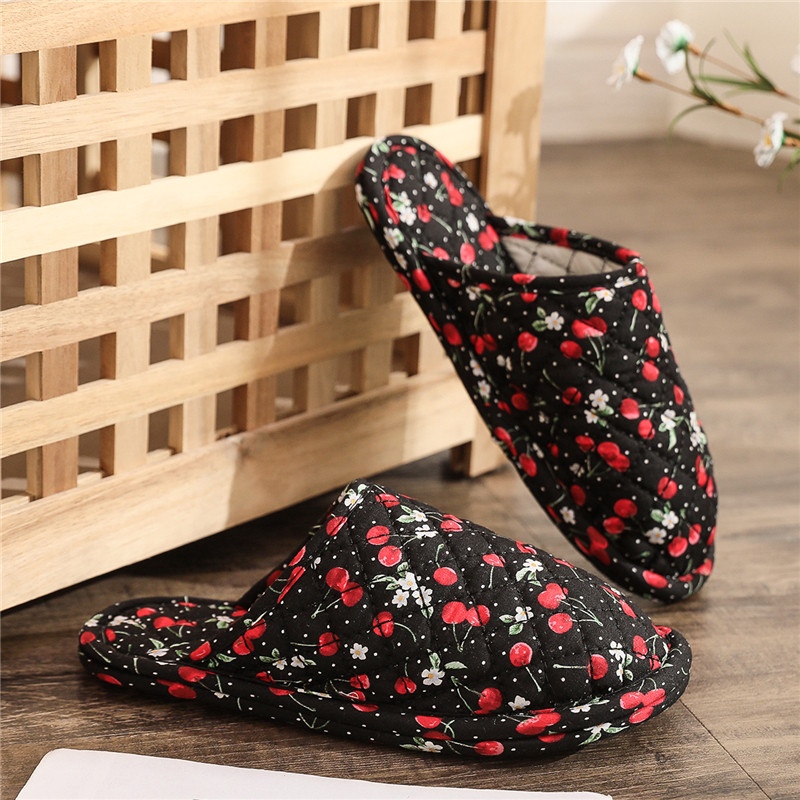 欧式包脚布艺布底布拖鞋木地板地砖静音室内软底春秋冬季男女家居