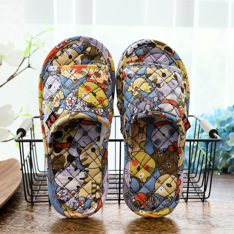 宝宝卡通地板拖鞋布艺