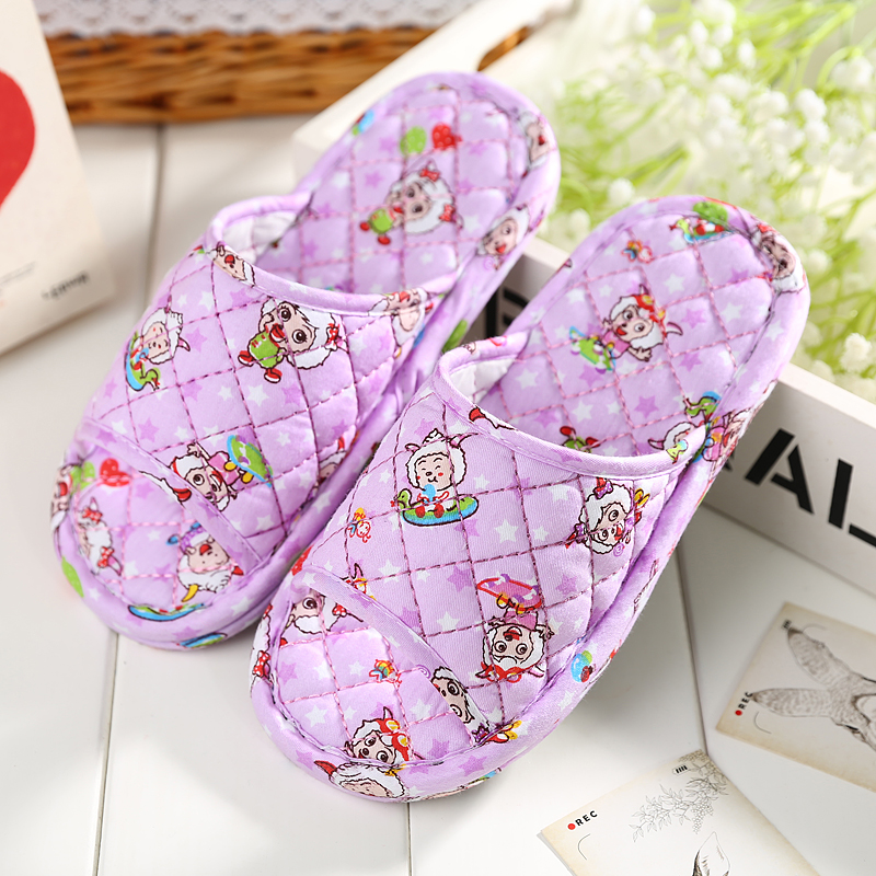 Chaussons enfants en coton pour hiver - semelle coton - Ref 986449 Image 4