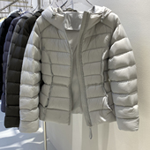 2025年新款 排骨短款 羽绒服女收腰连帽加厚保暖白鸭绒小个子外套女