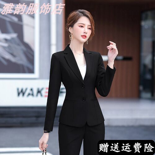 西装套装女士收腰大学生职业正装
