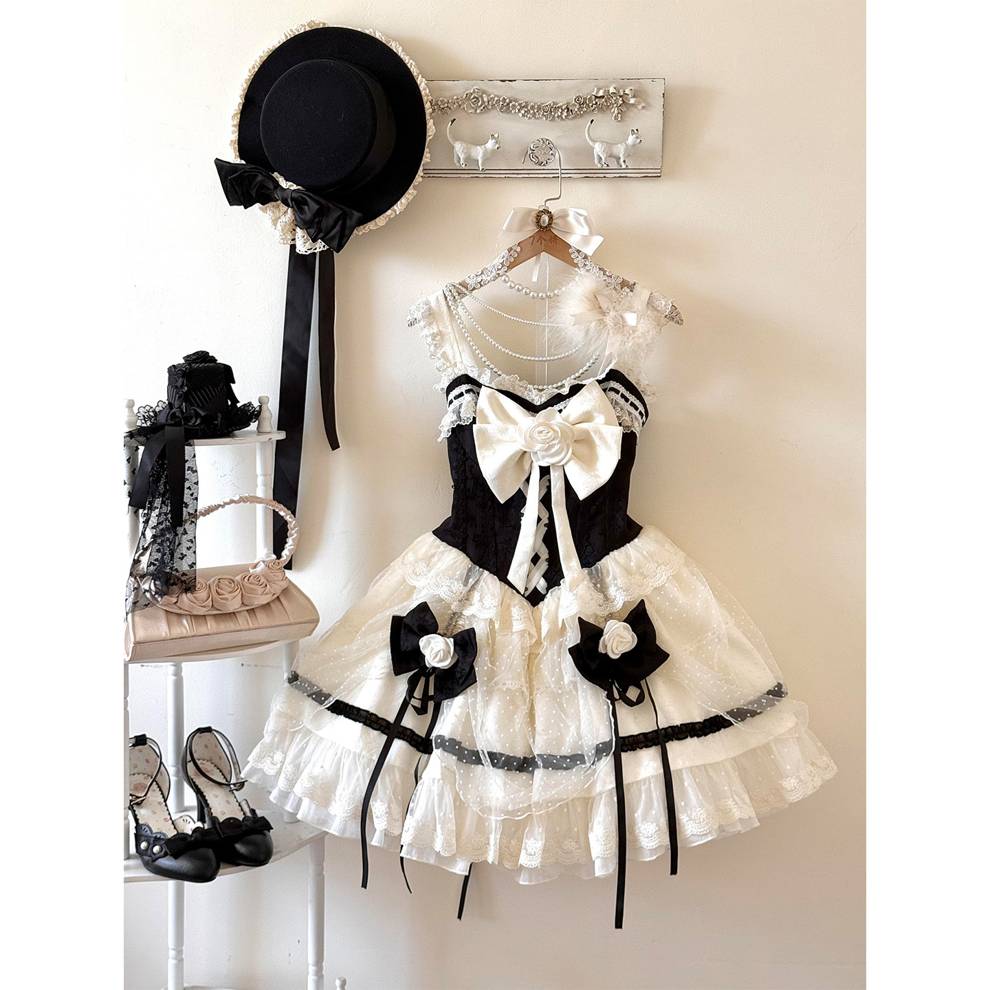 繁星舞会Lolita吊带裙甜美学院风可爱公主裙成人礼蓬蓬连衣裙