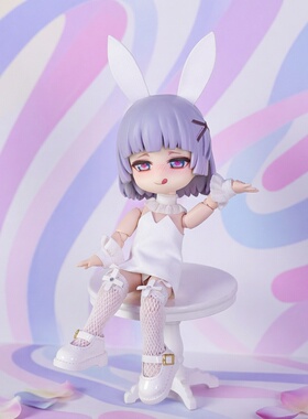 可爱黑白兔女郎ob11娃衣套装12分bjd素体可穿衣服娃衣gsc粘土人