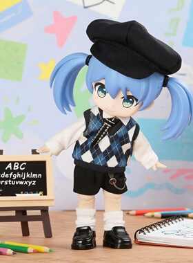 ob11娃衣 菱形格英伦风马甲套装学院风学生服 gsc黏土12分bjd衣服