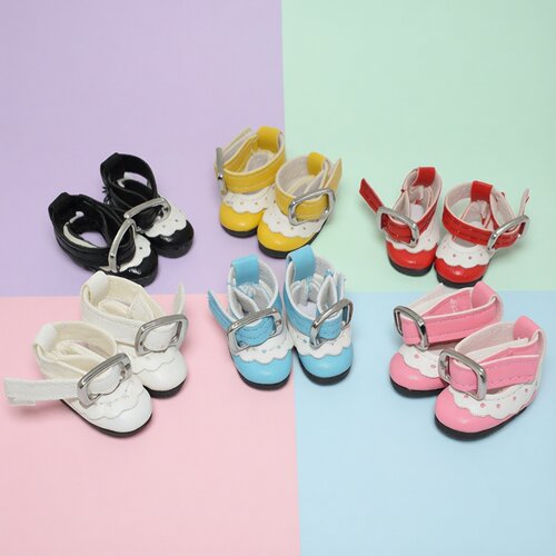 雾岛 8分BJD/SD娃娃鞋OB22 OB24百搭娃娃花边扣鞋子公主玩具鞋子