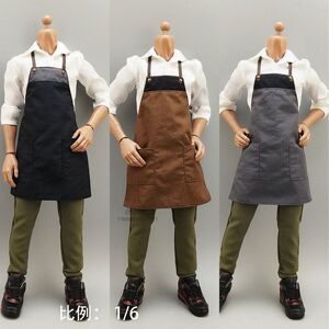 1/6兵人用围裙6分bjd娃用男女兵人30CM玩偶换装配饰挂脖工装围裙