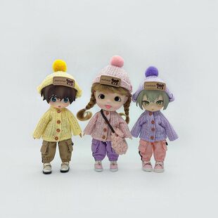 ob11娃衣 GSC软陶娃娃ufdoll毛衣外套 12分bjd ymy p9p10素体衣服