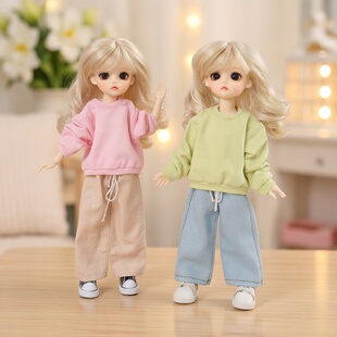 雾岛工坊 ob24娃衣blythe小布裤子阔腿裤长裤6分bjd通用可穿