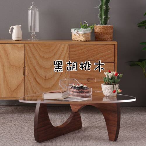 微缩食玩6分bjd茶几桌子黑胡桃木迷你模型娃娃屋玩具茶几场景配件