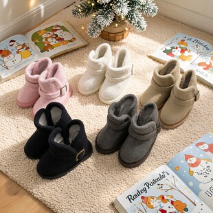 雾岛20CM棉花娃娃鞋普六分bjd娃鞋秋冬毛毛靴换装着替5.5CM雪地靴