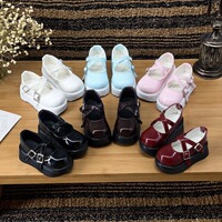 bjd6分4分娃鞋厚底增高鞋亮皮皮鞋1/4娃娃鞋子配件lo鞋百搭玩具鞋