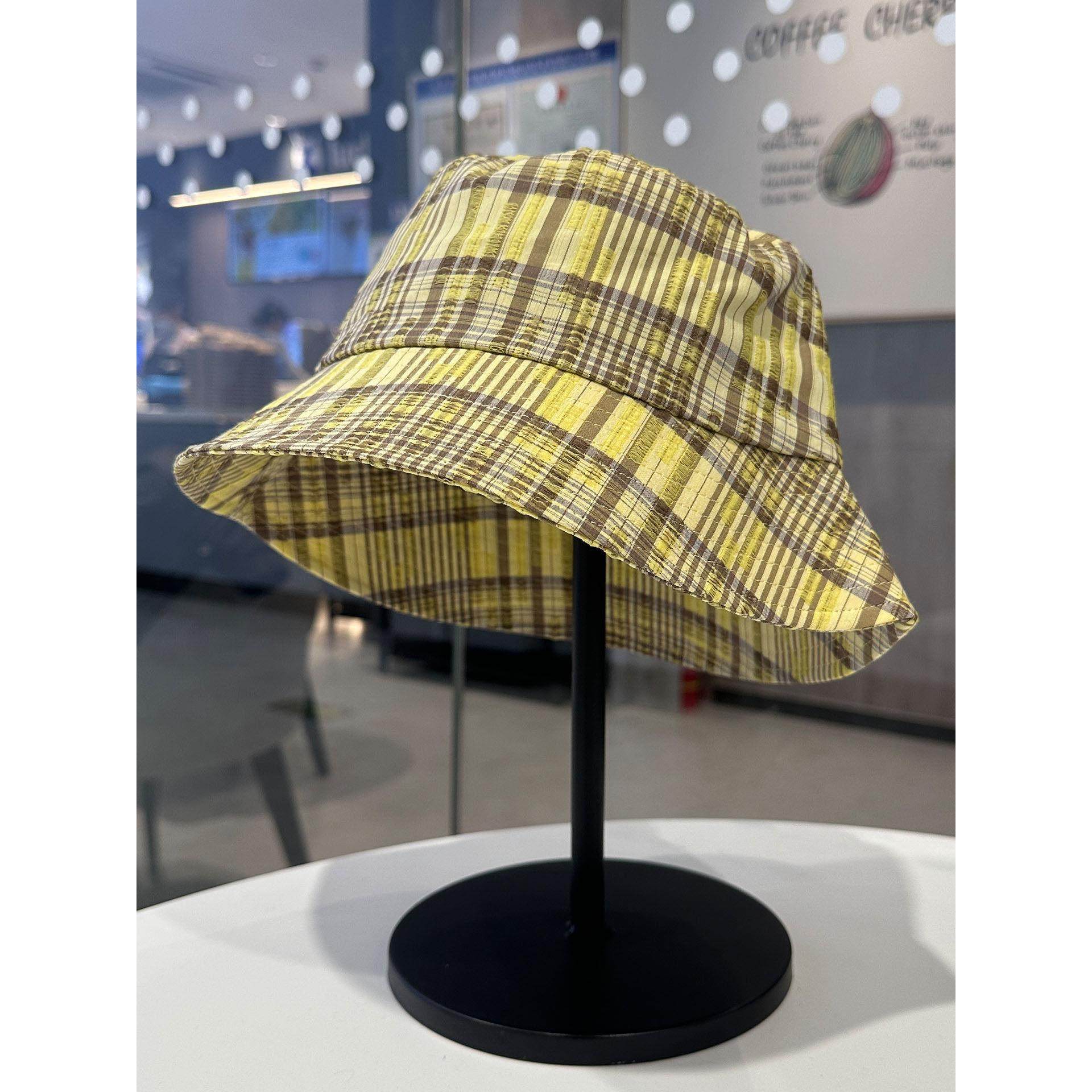 日系文艺撞色格子做旧设计渔夫帽女春夏季遮阳透气百搭显脸小盆帽,服饰配件/皮带/帽子/围巾,帽子,淘宝优惠券,粉丝福利购,淘宝优惠卷