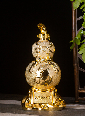 创意现代时尚陶瓷酒瓶5斤装密封空酒具金色磨砂福酒坛福运到酒壶