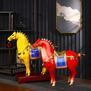 景德镇5斤装陶瓷酒瓶马到成功十二生肖马空酒壶酒坛家用密封摆件