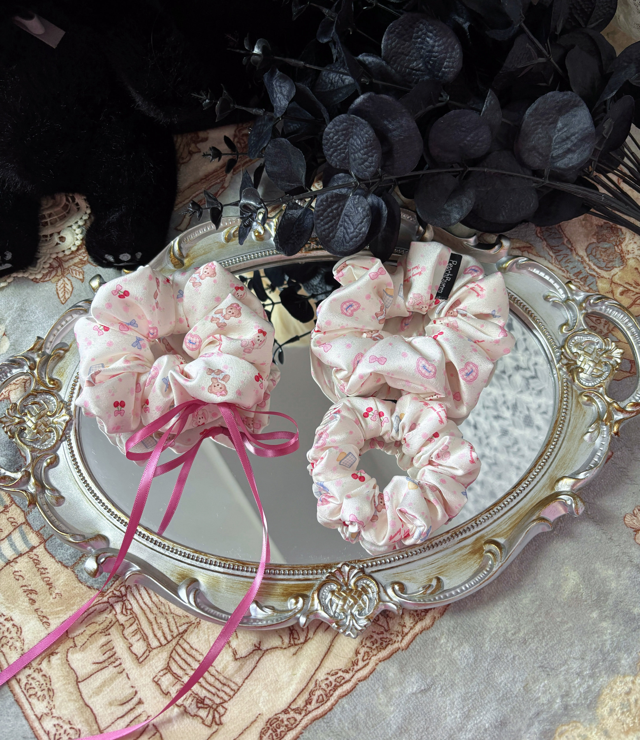 PeachBunny自制可爱小熊小兔大肠小肠丝带发圈少女甜美丸子头发绳,饰品/流行首饰/时尚饰品新,发饰,淘宝优惠券,粉丝福利购,淘宝优惠卷