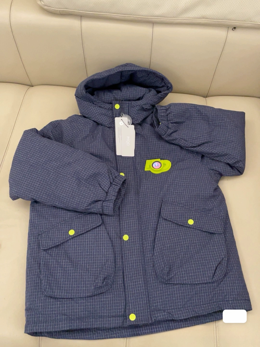 MQ家儿童极寒羽绒服电子吧唧赛博款中大童户外MQD同款户外羽绒