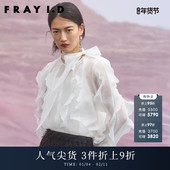 透明感荷叶边系带衬衫 FRAY I.D秋冬优雅时尚 FWFB235035