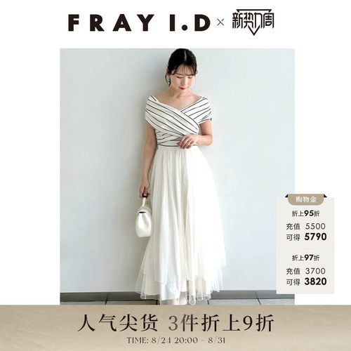 FRAYI.D薄纱针织拼接连衣裙