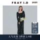 FRAY I.D秋冬优雅刺绣方领丝绒露背系带连衣裙FWFO244249