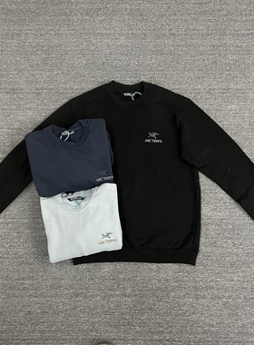 Arcteryx始祖鸟 EMBLEM 保暖加厚秋冬圆领字母刺绣抓绒卫衣男女