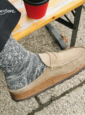 Birkenstock Naples 复古麂皮男鞋软底拖鞋包头鞋乐福鞋休闲鞋