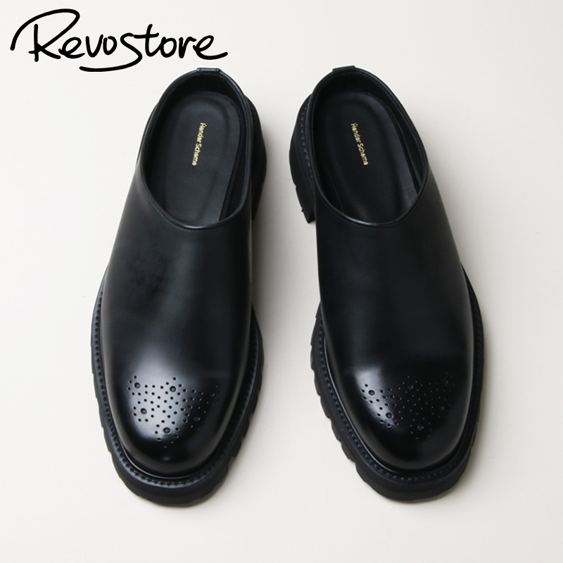 Hender Scheme Commando Mule 牛皮 穆勒鞋男鞋户外休闲皮鞋拖鞋