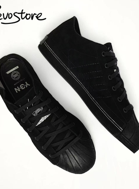 Neighborhood x Y-3 Nizzastar 全黑 复古低帮麂皮男女板鞋运动鞋
