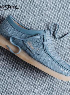 Clarks Wallabee Crocodile 鳄鱼纹 复古低帮男女运动休闲袋鼠鞋
