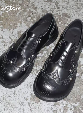 Acne Studios Brogue Derby 雕花铆钉低帮男德比鞋乐福鞋休闲皮鞋