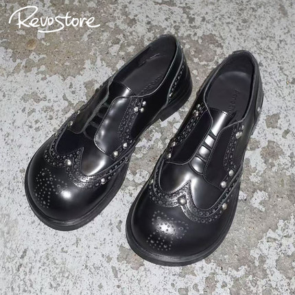 Acne Studios Brogue Derby 雕花铆钉低帮男德比鞋乐福鞋休闲皮鞋