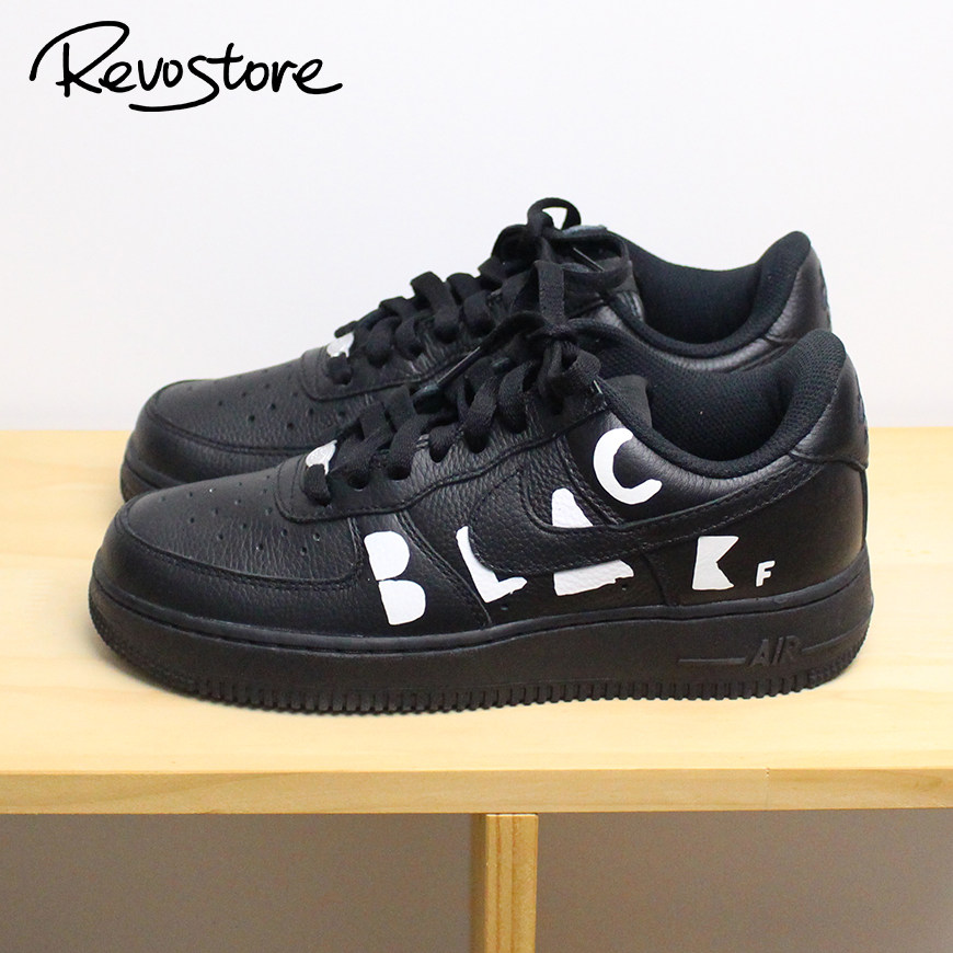 Black Comme des Garcons CDG x Nike Air Force 1 Low 男女板鞋