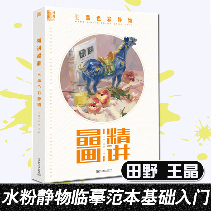 精讲晶画 王晶色彩静物 水粉静物临摹范本基础入门美术联艺考美术书美术生艺考高考美术设计素材央美清华川美设计基础美院校考书籍