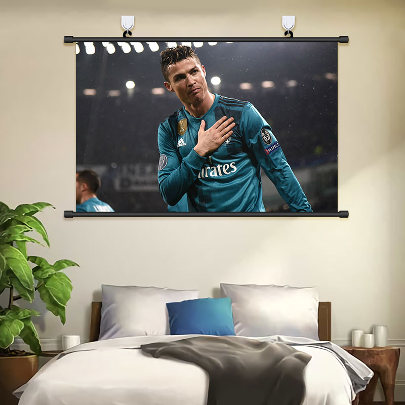 足球C罗海报葡萄牙皇马球星世界杯卧室墙纸贴纸寝室壁画装饰c挂画-封面