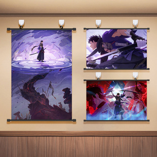 火影忍者手游漂泊带土挂画武士浪客海报琳小南君麻吕装饰画壁画