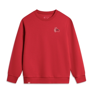 Lining 儿童宽松休闲圆领套头卫衣YWDU019 李宁运动生活系列时尚