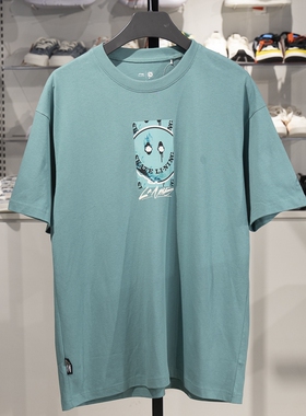 李宁短袖T恤男子2023夏季滑板系列宽松休闲圆领文化衫AHST481