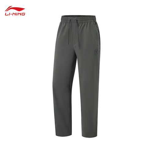 李宁韦德系列直筒加绒宽松长裤男冬季潮流运动休闲裤AYKU665