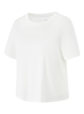 李宁健身系列短袖T恤秋女子时尚舒适透气简约宽松短袖T恤ATSU742