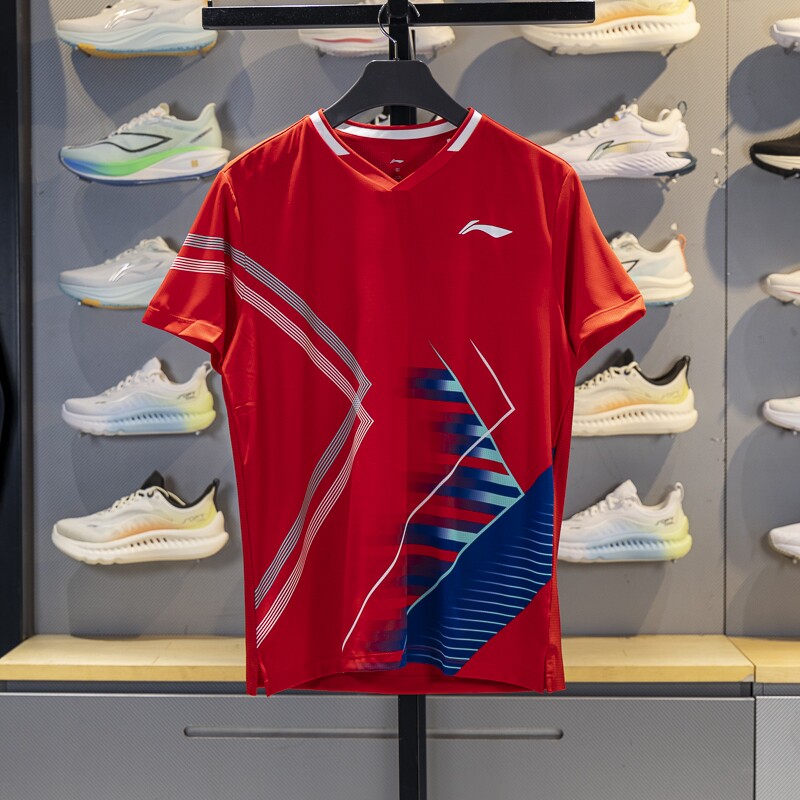 李宁羽毛球服男女同款2025夏季新品速干凉爽短袖比赛上衣AAYV051