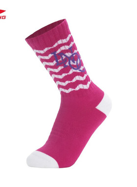 LI-NING/李宁中国李宁系列运动袜肖战同款中长袜男女同款AWLT045