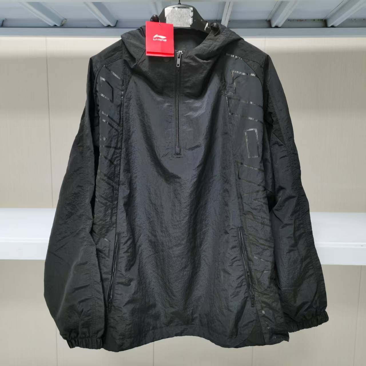 李宁运动生活系列男子风衣宽松防晒户外薄款连帽运动外套AFDU569