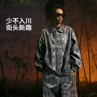 李宁反伍BADFIVE少不入川男子防风透湿宽松休闲百搭外套AFDV937