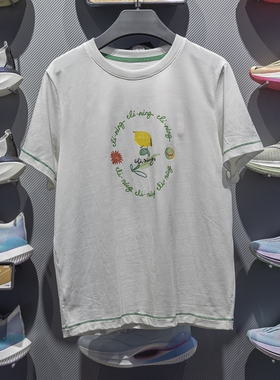 李宁T恤2024夏季中国文化系列女子宽松舒适短袖文化衫AHSU332