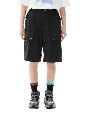 李宁 LNG都市机能系列薄款几何拼接机能五分男女款短裤FHBB008