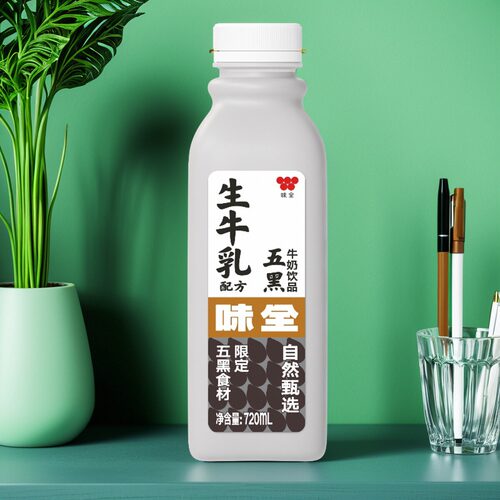 味全严选牧场SQF牛乳720mlA级生牛乳五黑牛奶饮品桑葚芝麻黑枸杞