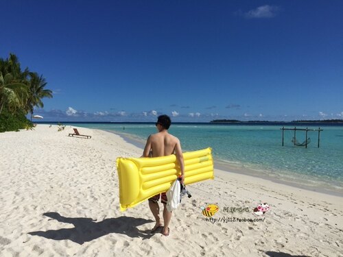 intex大人加厚荧光充气床浮排