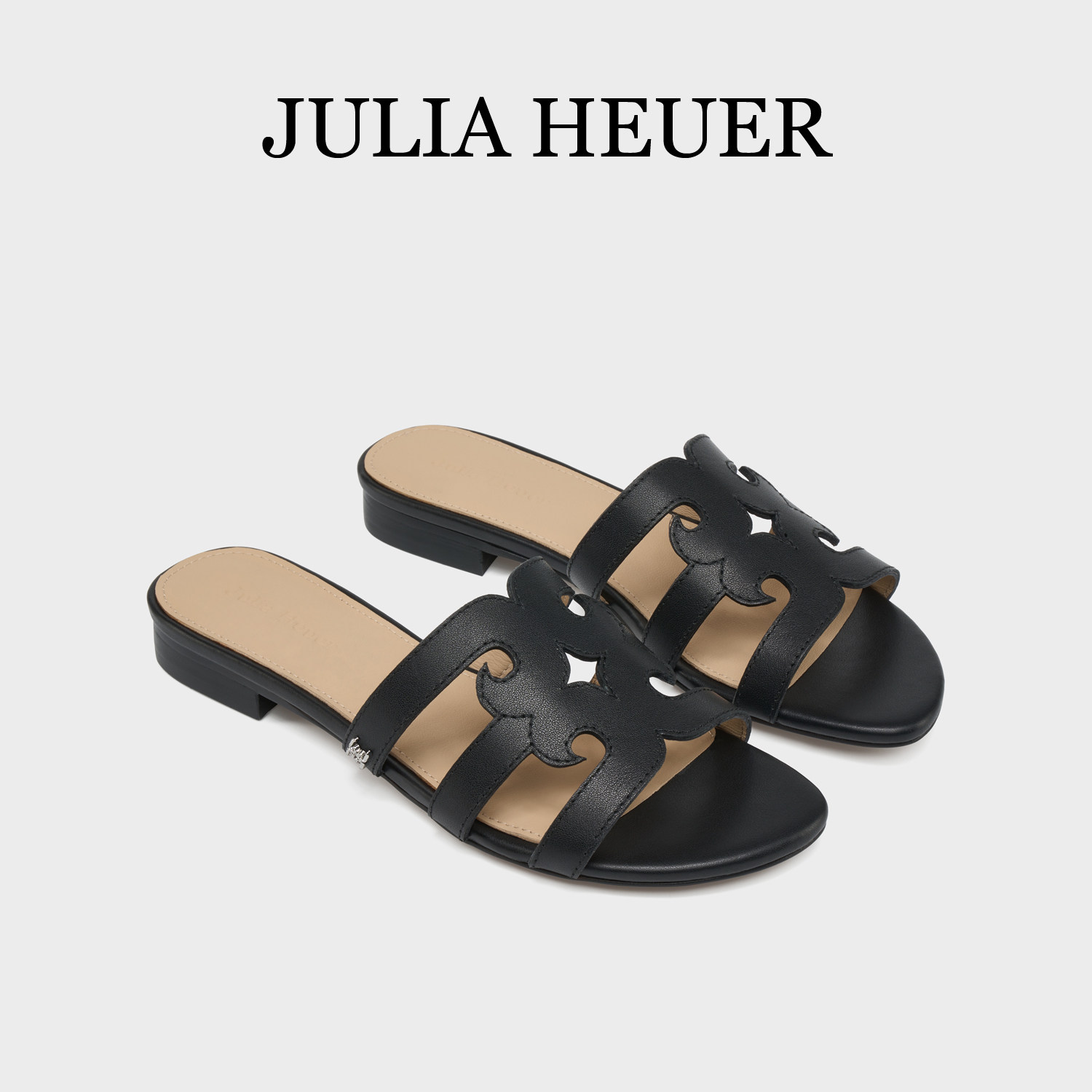 包文婧同款 Julia Heuer百搭休闲女士宽面足弓一字拖平底拖鞋